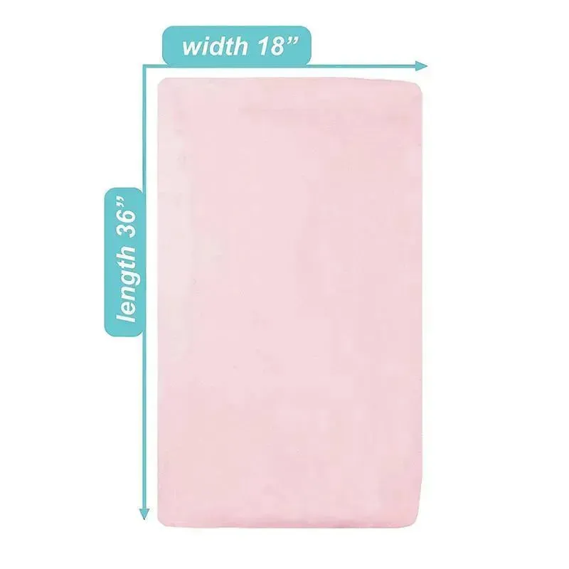 American Baby - Heavenly Soft Chenille Fitted Portable/Mini Crib Sheet, Pink