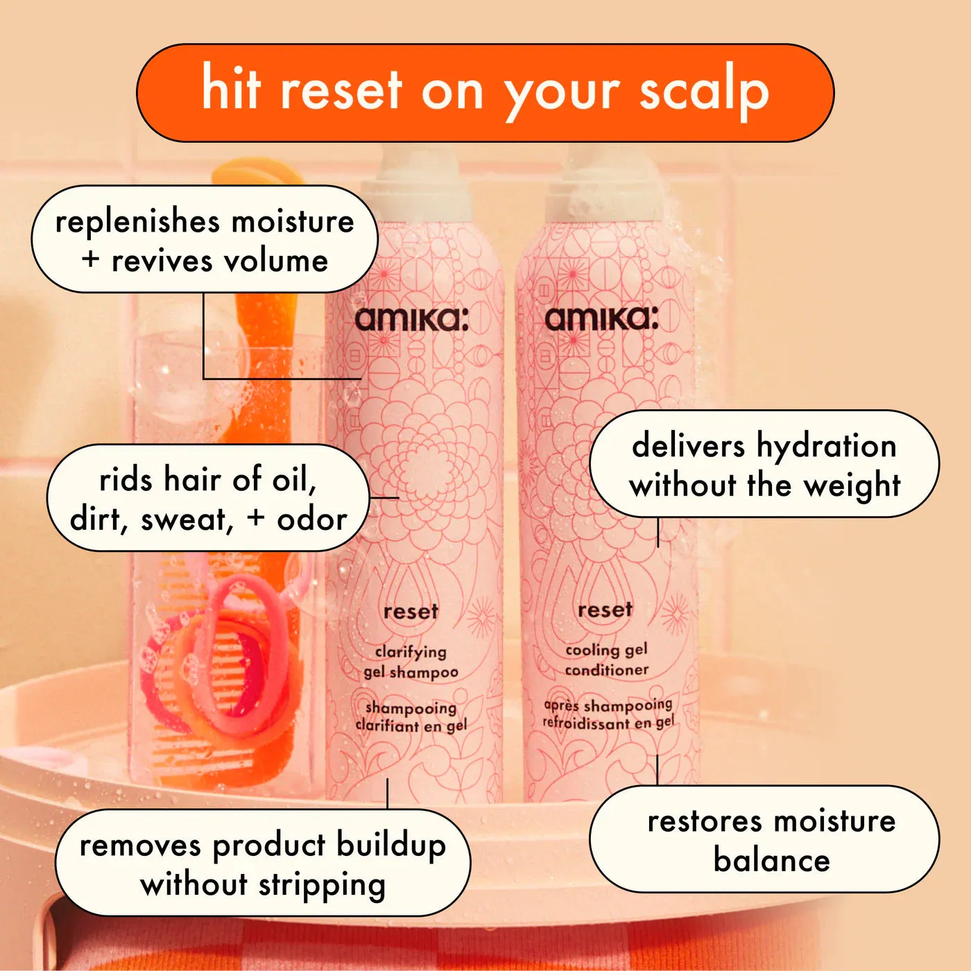 Amika Reset Clarifying Gel Shampoo