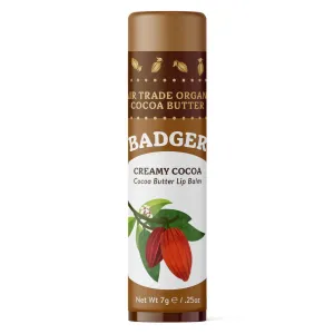 Badger Cocoa Butter Cream Cocoa 0.25 oz Lip Balm