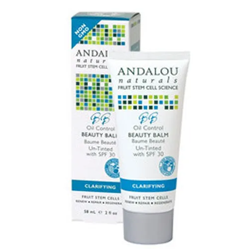 Beauty Balm Clarifying Oil Control Un-Tinted 30 SPF,  2 oz By Andalou Naturals