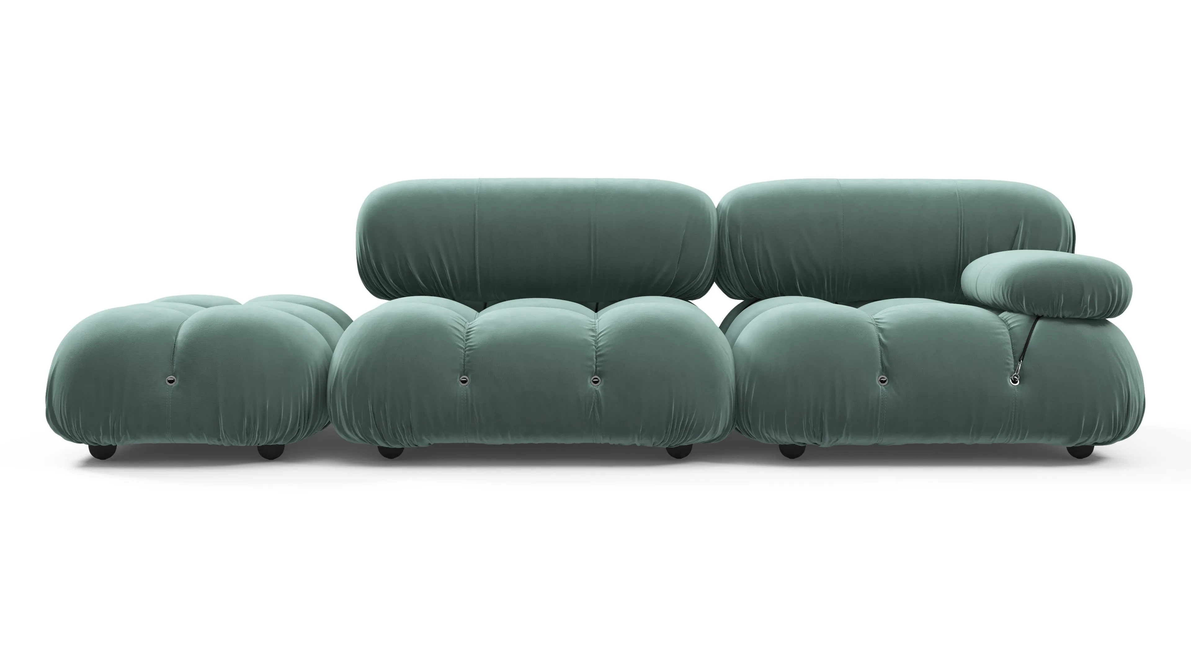 Belia - Belia Open End Sofa, Left, Jadeite Luxe Velvet