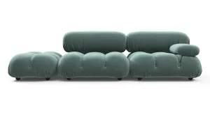 Belia - Belia Open End Sofa, Left, Jadeite Luxe Velvet