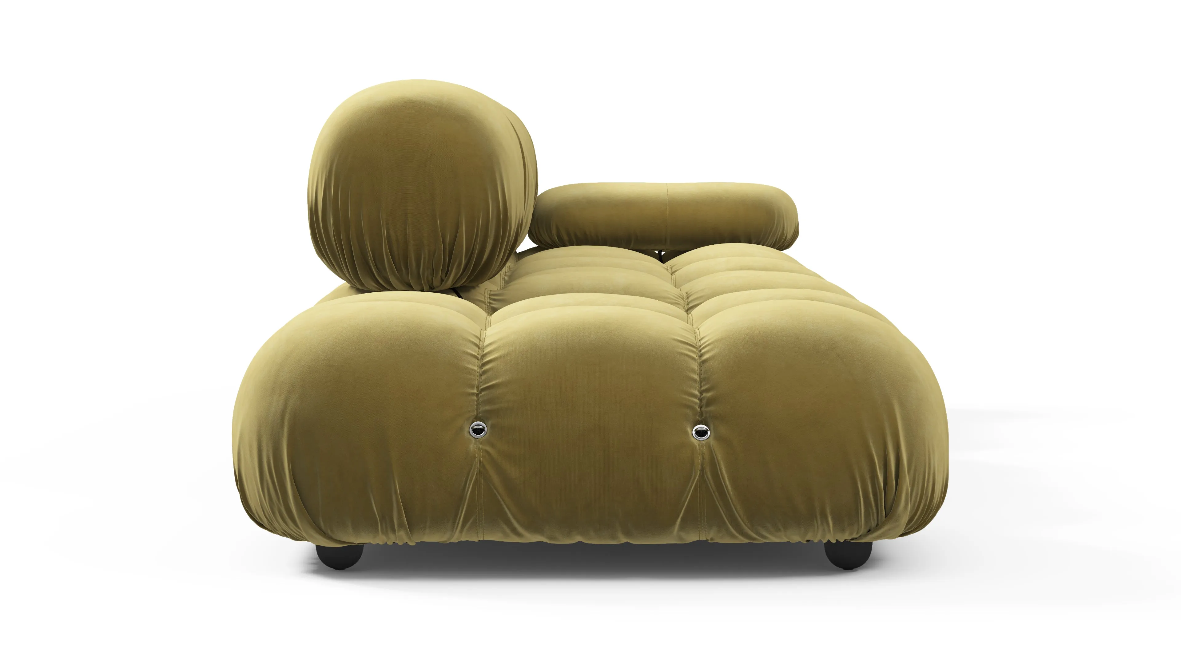 Belia - Belia Open End Sofa, Left, Olive Gold Velvet