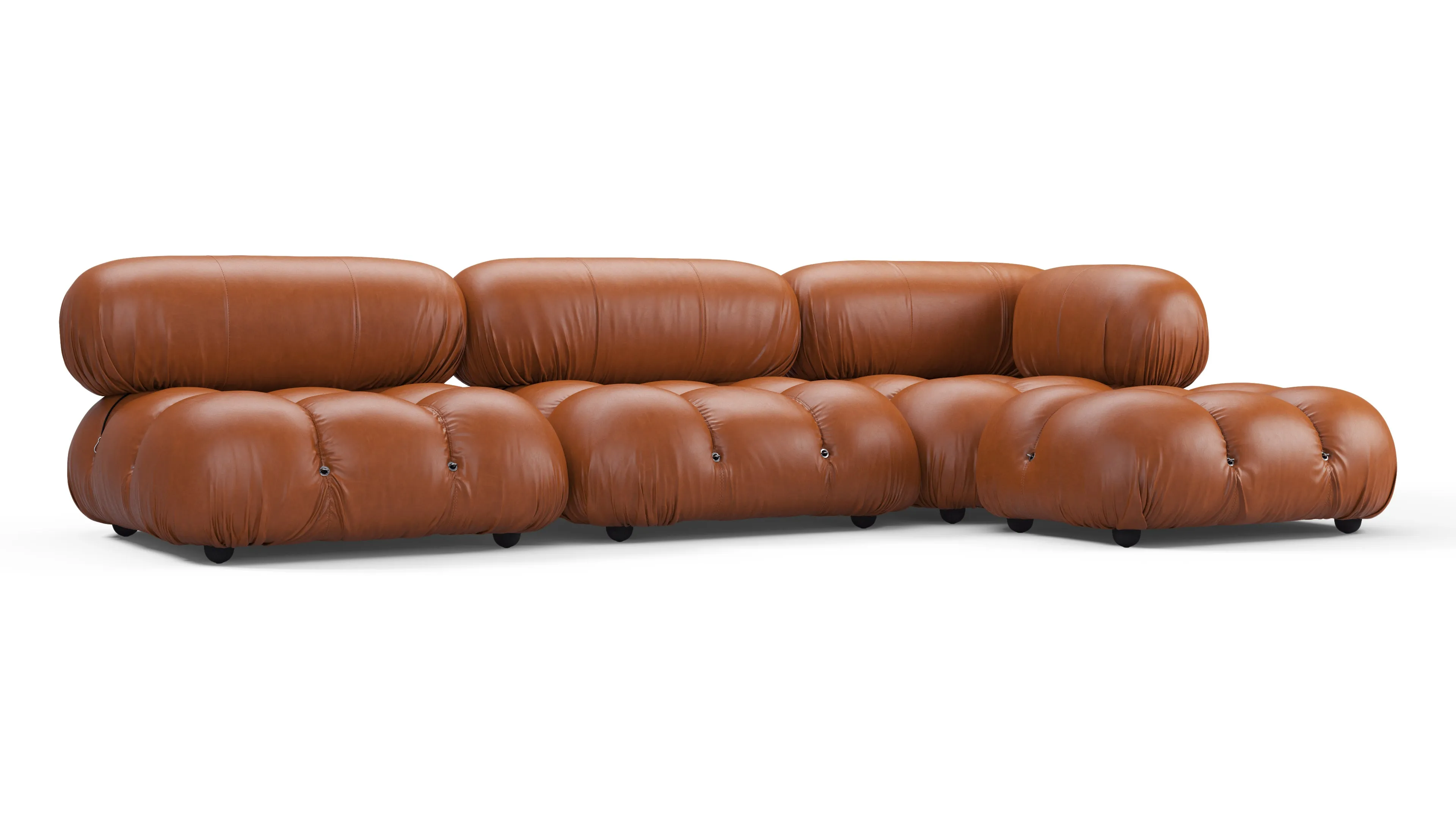 Belia - Belia Sectional, Right Chaise, Tan Premium Leather