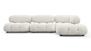 Belia - Belia Sectional, Right Chaise, White Boucle