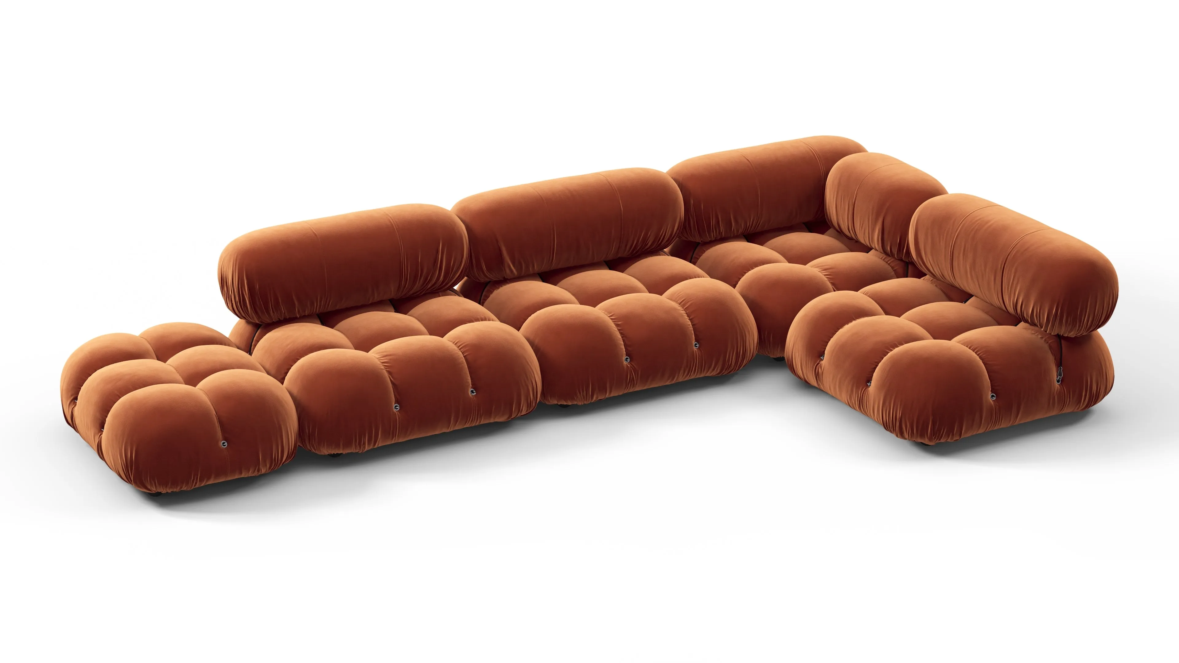 Belia - Belia Sectional, Right Corner, Spice Velvet