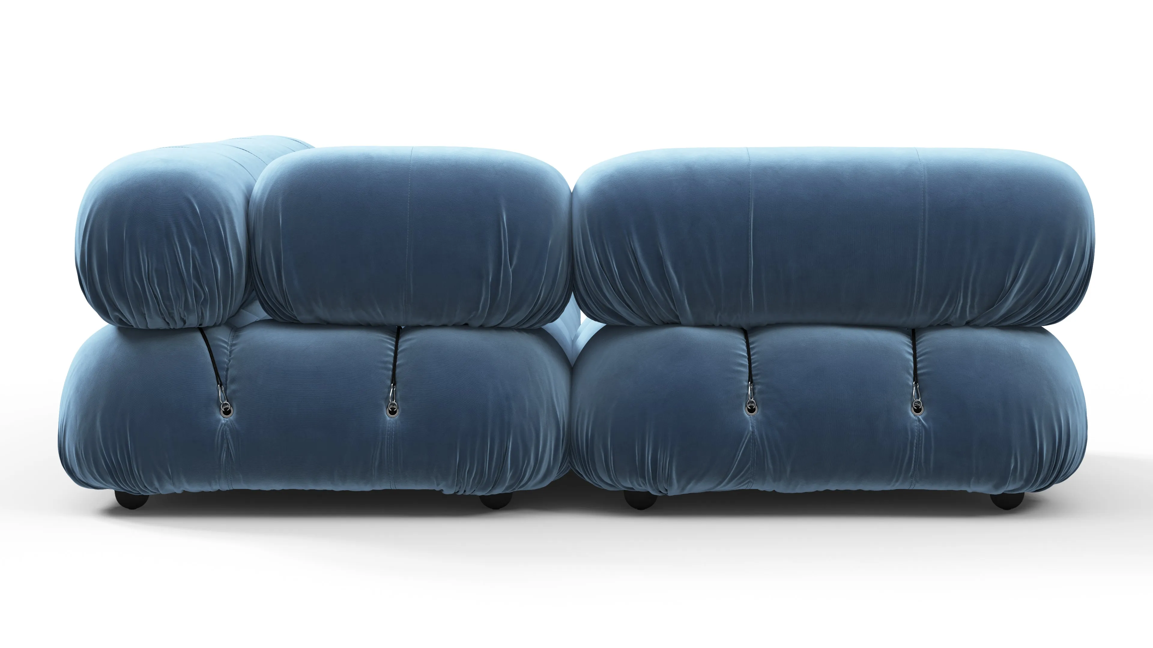 Belia - Belia Sectional, Small Left Corner, Aegean Blue Velvet