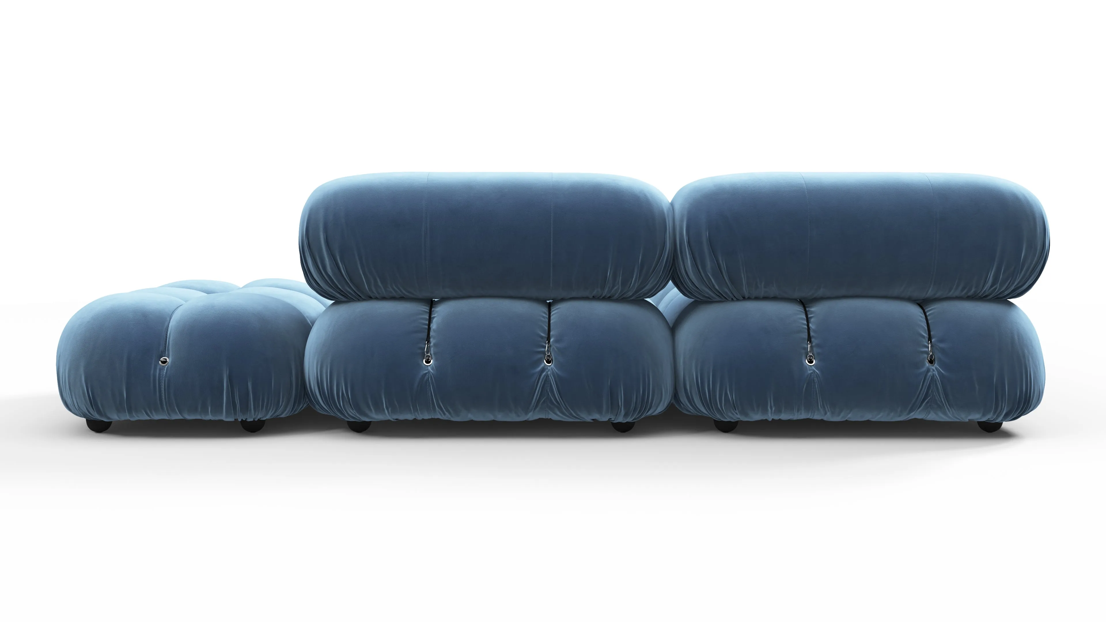 Belia - Belia Sectional, Small Left Corner, Aegean Blue Velvet