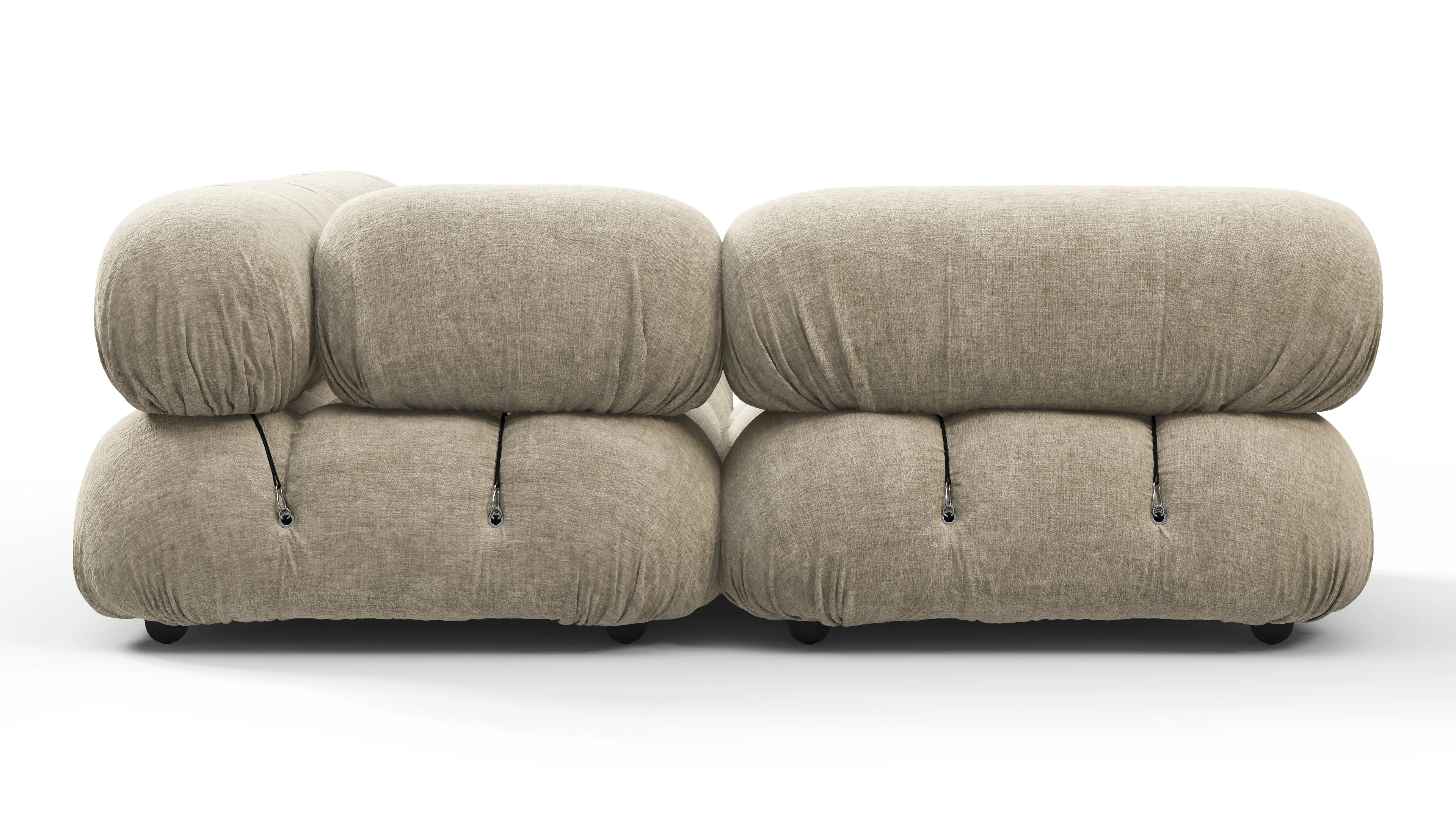 Belia - Belia Sectional, Small Left Corner, Beige Gray Chenille