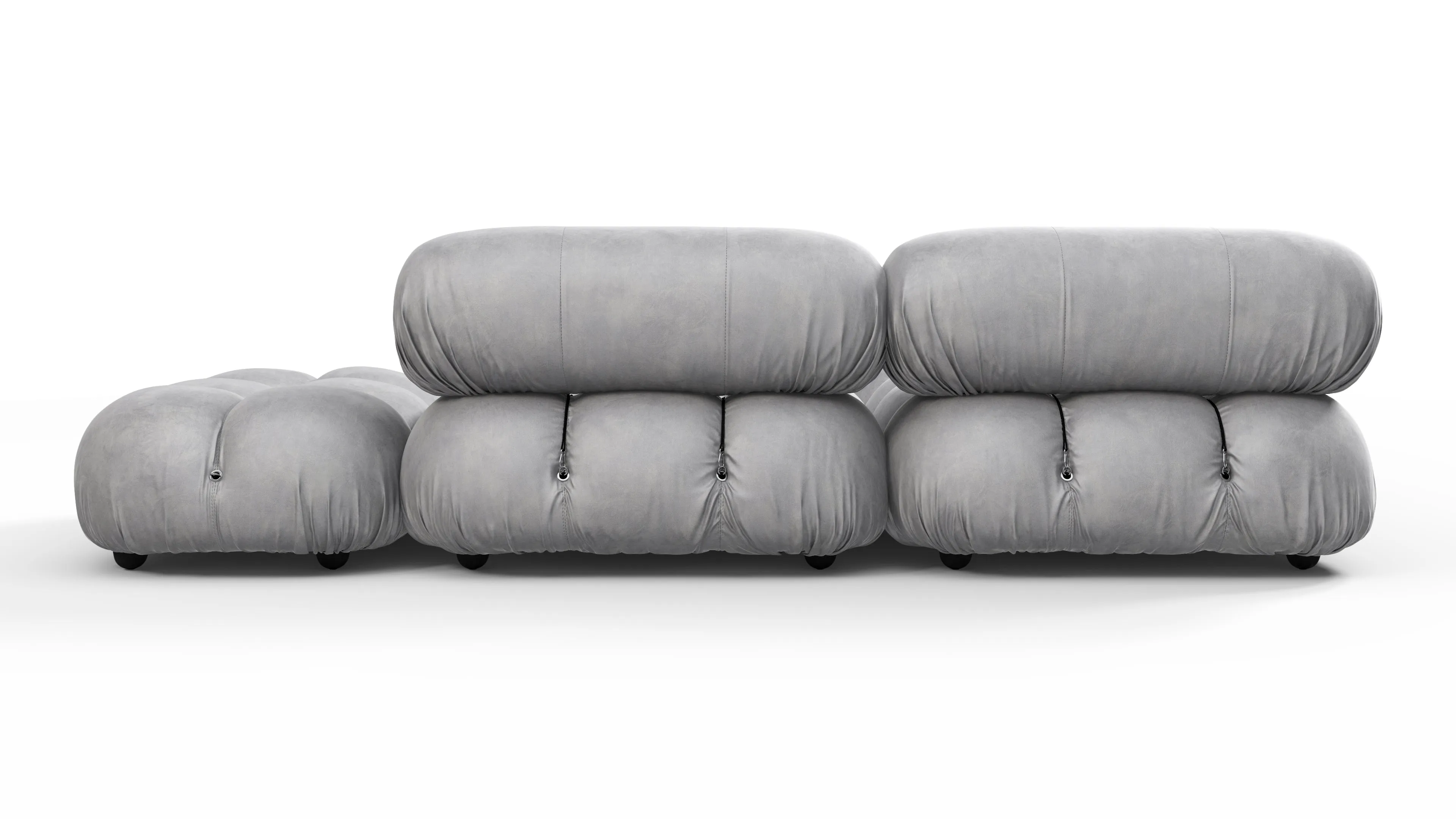 Belia - Belia Sectional, Small Left Corner, Light Gray Velvet