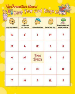 Berenstain Bears Keep Your Cool Bingo Game