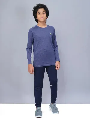 Boys Melange Slim Fit Crew Neck T-shirt with DOUBLE COOL