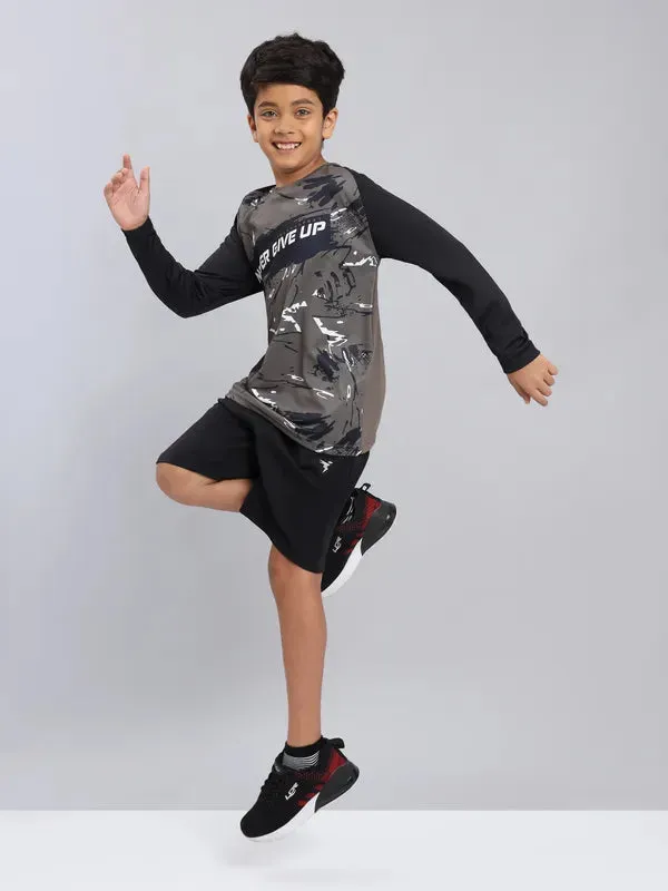 Boys Printed Slim Fit Crew Neck T-shirt with TECHNO COOL 