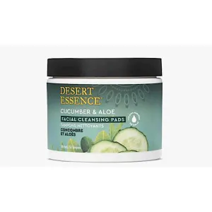 Desert Essence, Facial Cleansing Pads  Cucumber   Aloe, 50 Pads