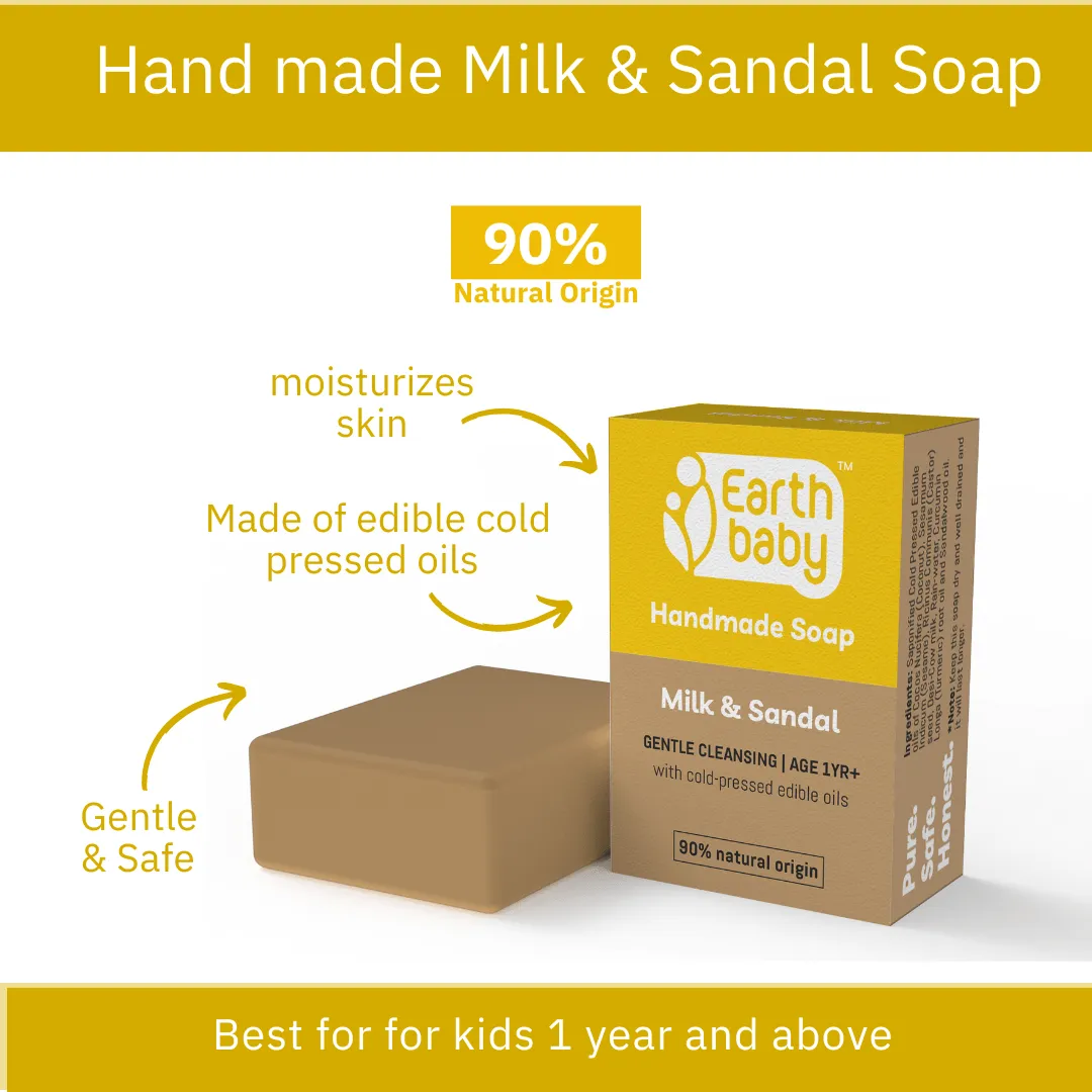 EarthBaby Handmade Milk & Sandal Soap