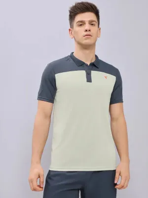 Men Colorblock Relax Fit Polo T-shirt with TECHNO COOL 