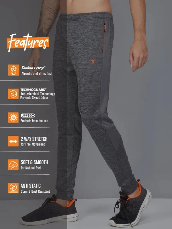 Men Colorblock Slim Fit Trackpants with TECHNO DRY