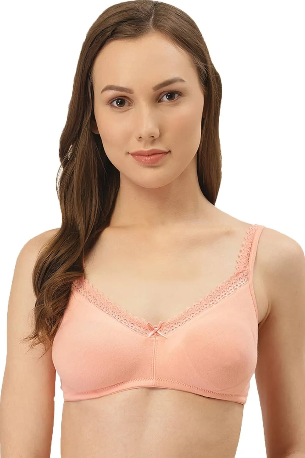 Organic Cotton Antimicrobial Soft Laced Bra (Pack of 3)-ISB017-C.Print_C.Print_Peach-