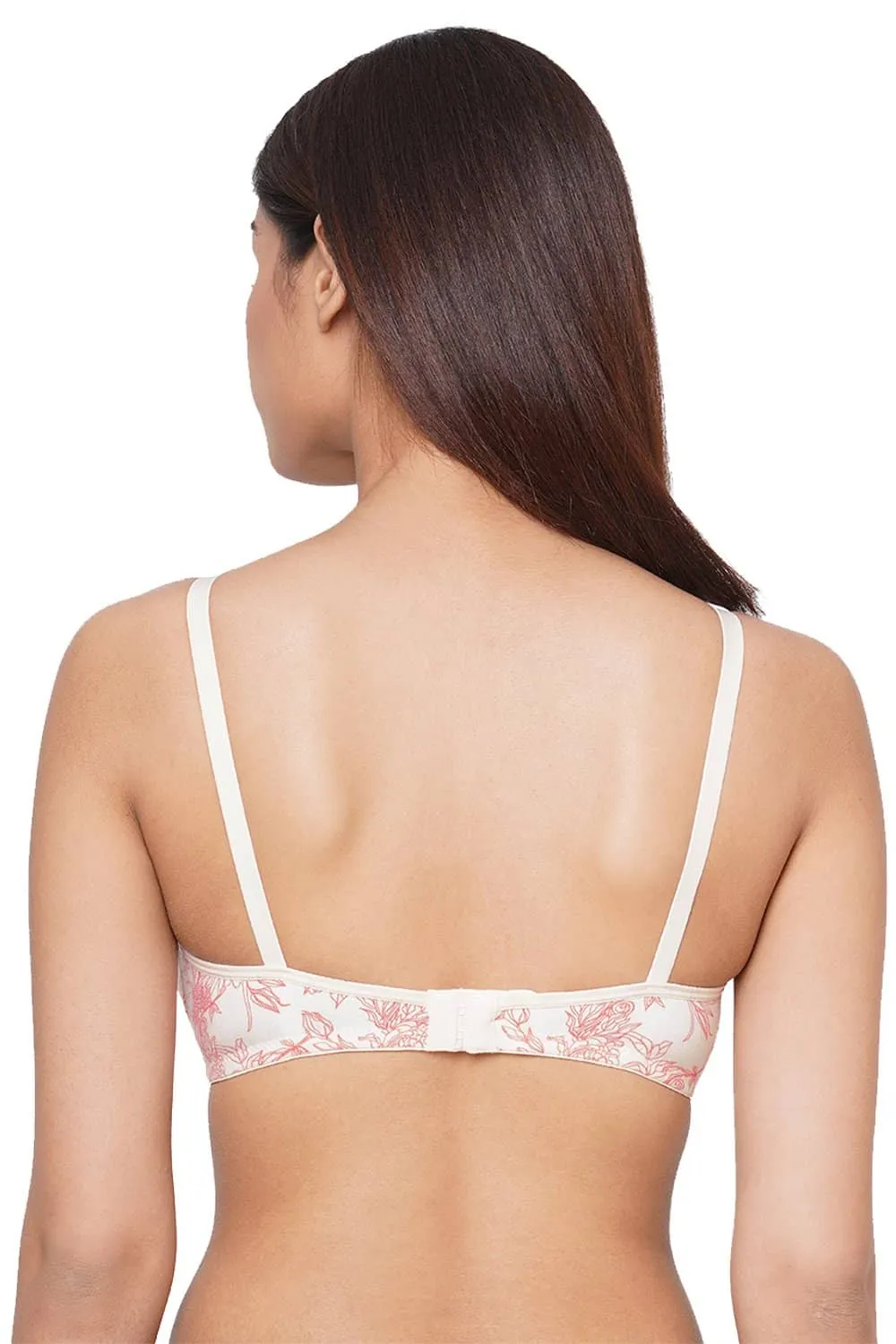 Organic Cotton Antimicrobial Soft Laced Bra (Pack of 3)-ISB017-C.Print_C.Print_Peach-