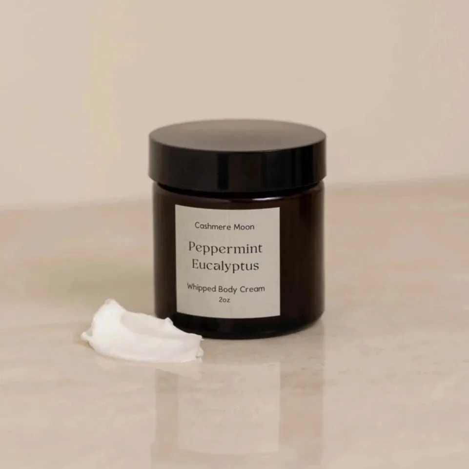 Peppermint Eucalyptus Whipped Body Cream - Travel Size 2oz.