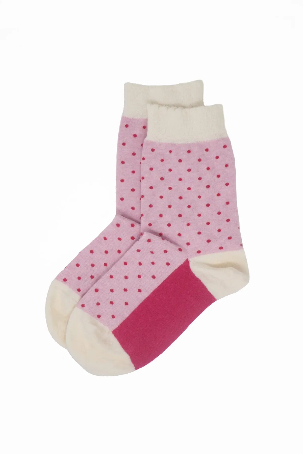 Pin Polka Women's Organic Cotton Socks | Pink