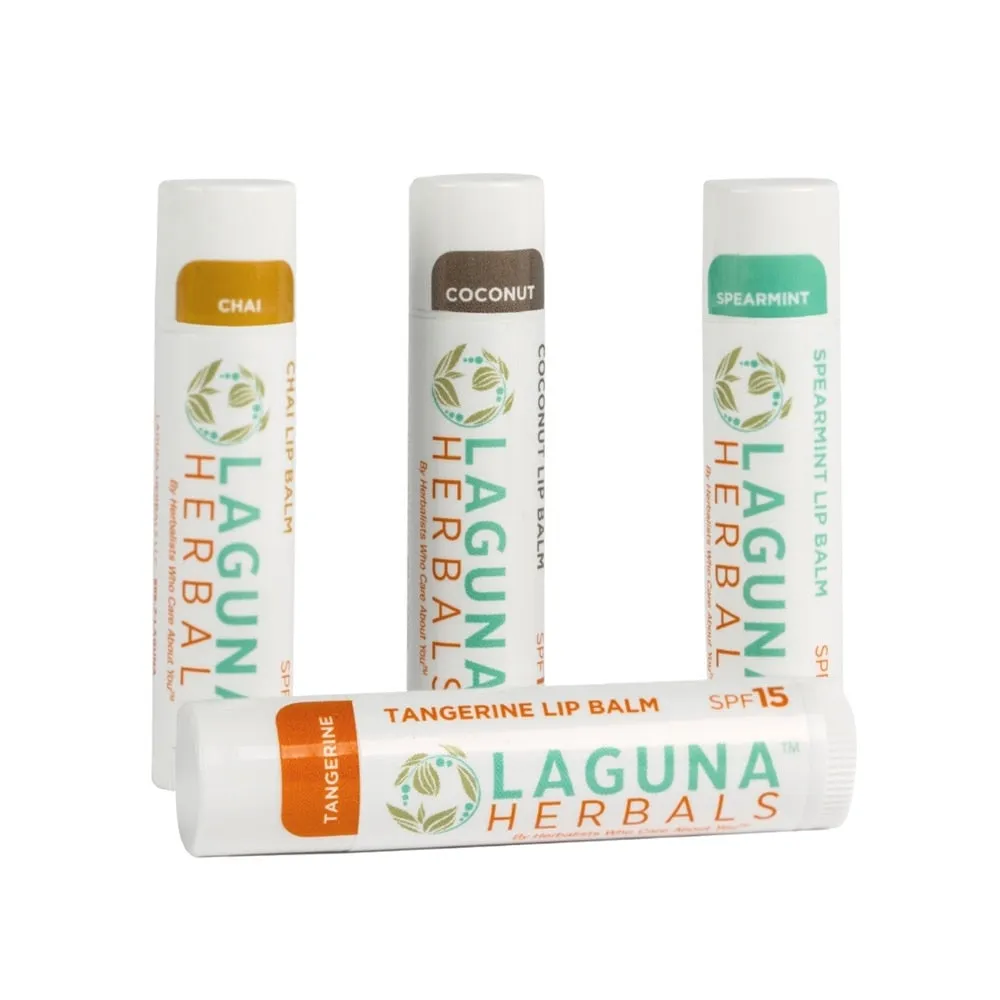 Pucker Up Organic Lip Balm with spf 4 flavor set