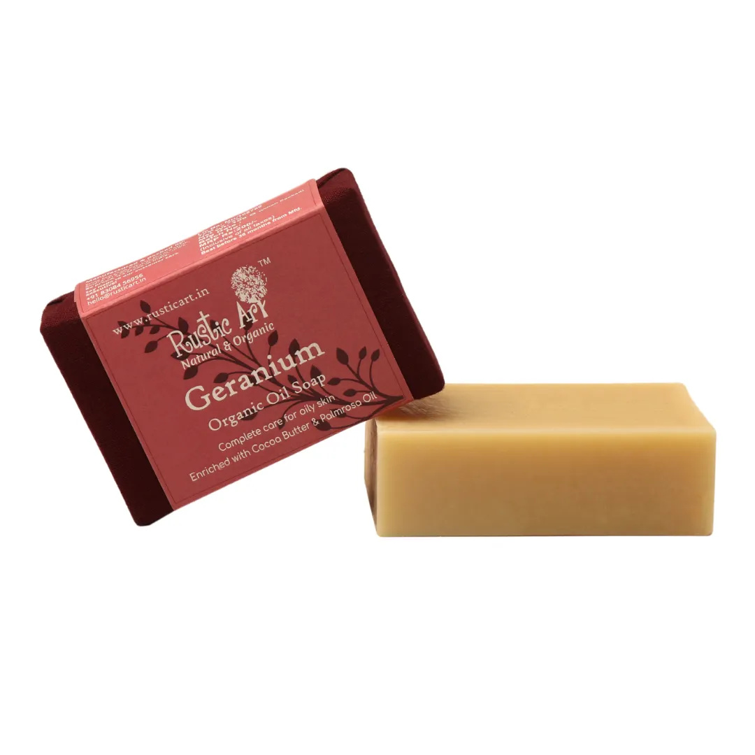 Rustic Art Geranium Soap 100gm pack of 2