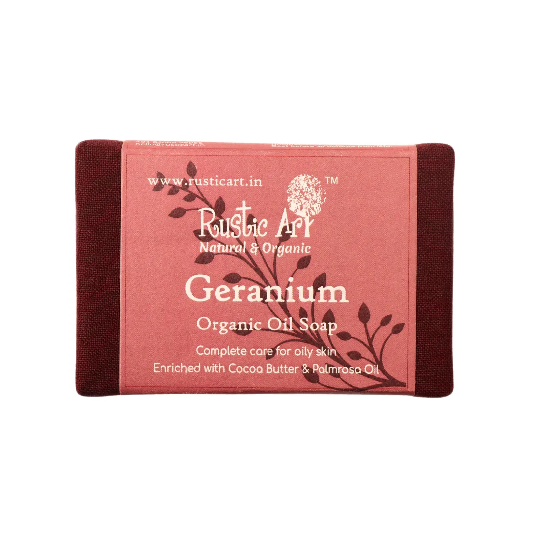 Rustic Art Geranium Soap 100gm pack of 2