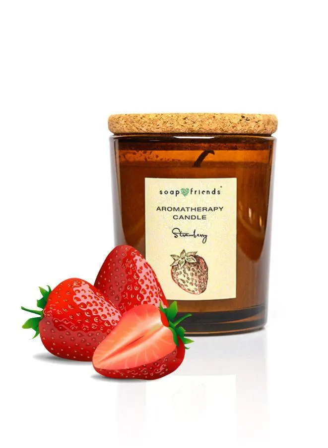 Soap&Friends Strawberry Delight Aromatherapy Candle for Joy and Sweetness, 230 ml