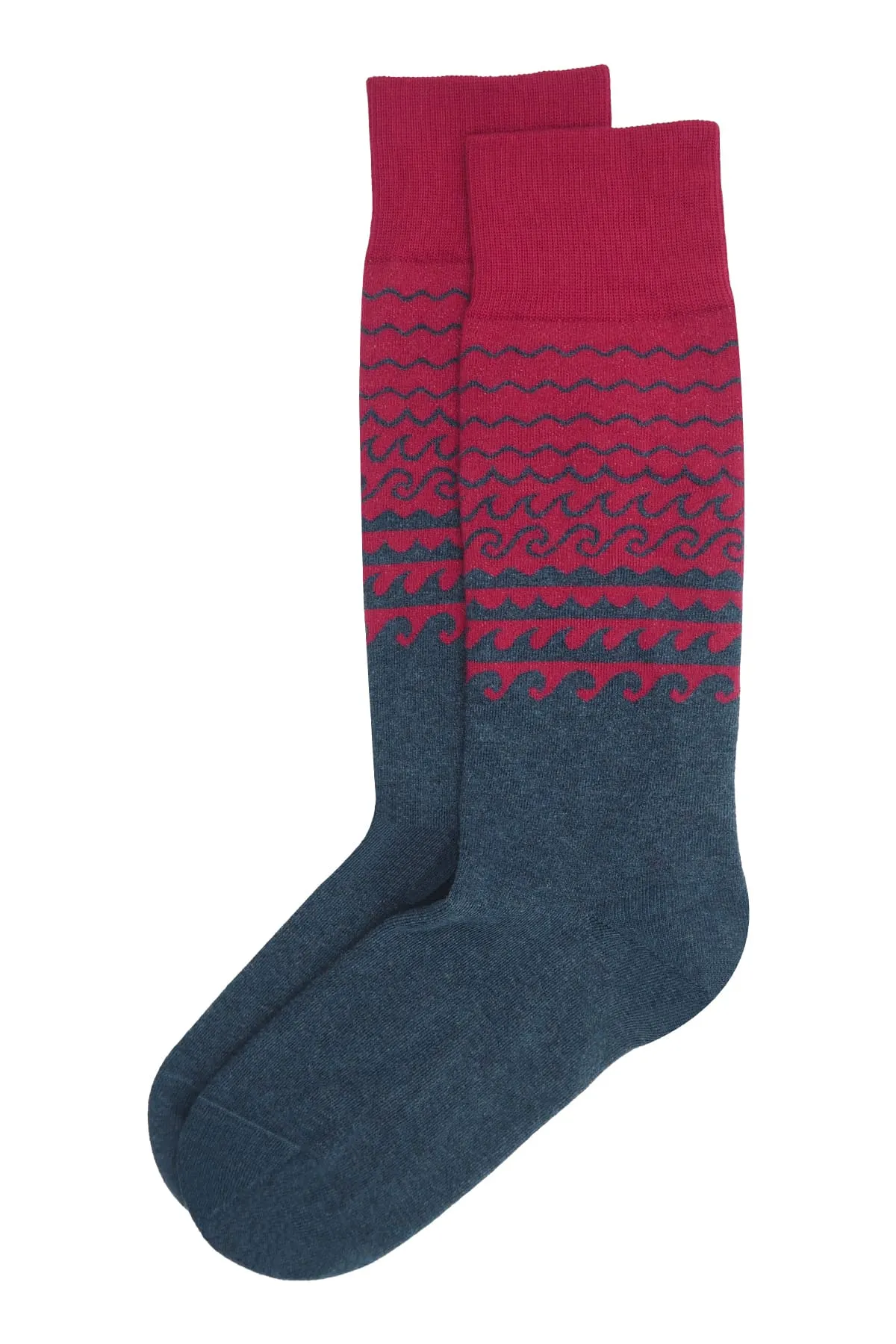 Wave Men's Organic Cotton Socks | Red