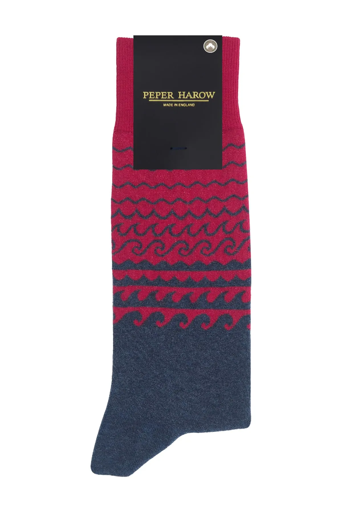 Wave Men's Organic Cotton Socks | Red