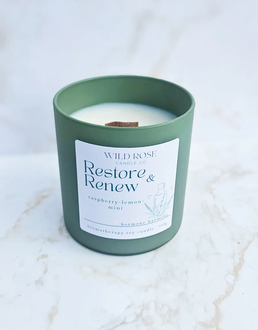 Wood Wick Aromatherapy Candle~Restore & Renew