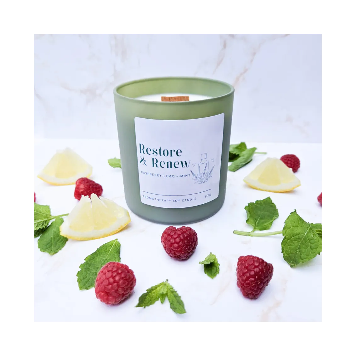 Wood Wick Aromatherapy Candle~Restore & Renew