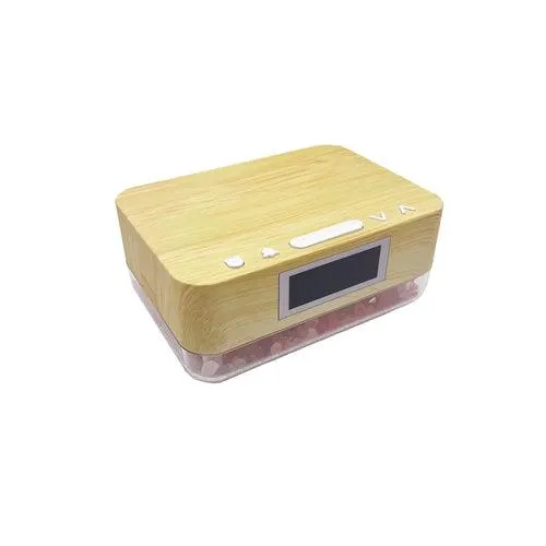 ZTECH Wood Alarm Clock Wireless Charger with Himalayan Salt Base, 3